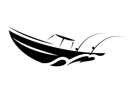 symbol fishing boatのイラスト素材