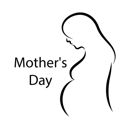 drawing mother's day, vectorのイラスト素材