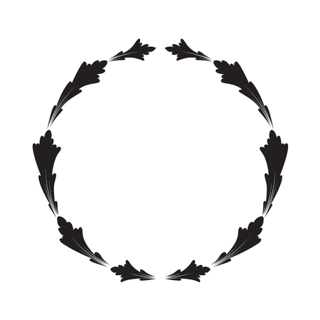 vintage frame on white background, vectorのイラスト素材