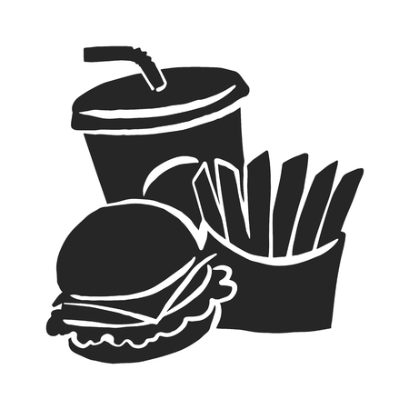 Graphic fast food vector.のイラスト素材