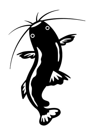 graphic catfish vector iconのイラスト素材