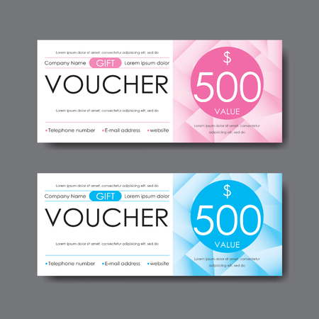 Gift voucher template, vector.のイラスト素材