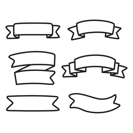 graphic ribbon, vectorのイラスト素材