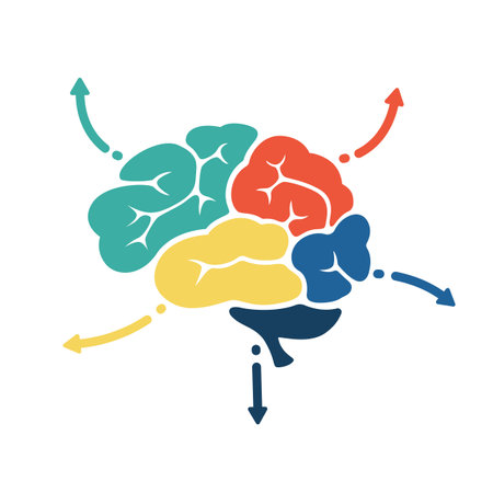 infographics vector brain design, white backgroundのイラスト素材