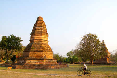 Sunrise in asian religious architectureのeditorial素材