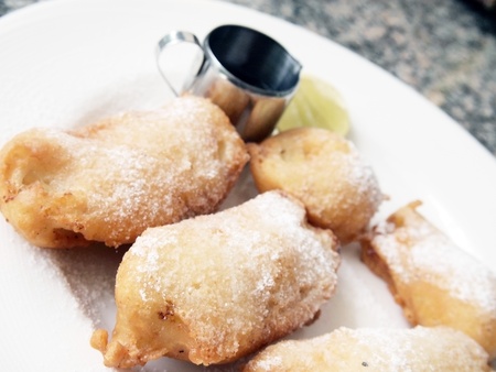 fried Banana with Honey slopes.