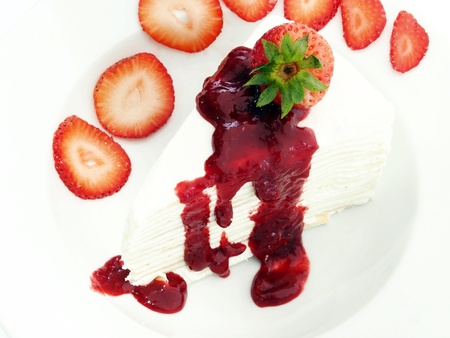Strawberry layers cake の写真素材