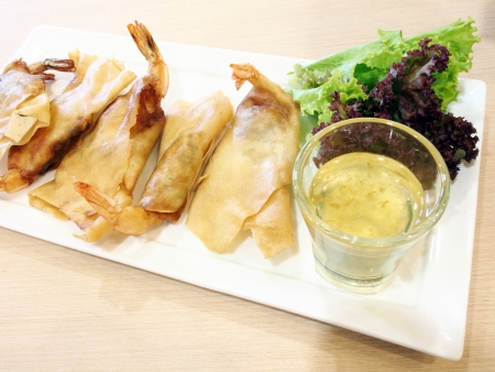 Shrimp rolls の写真素材