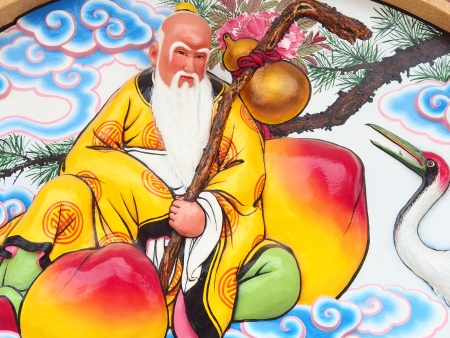 The Chinese god on the wall のeditorial素材