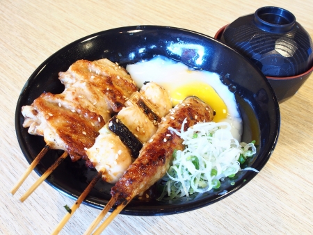 Rice grilled chicken skewers japanの写真素材