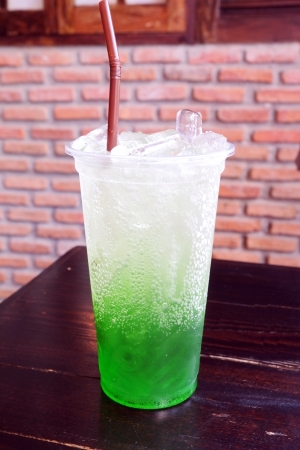 Green water soda.の写真素材