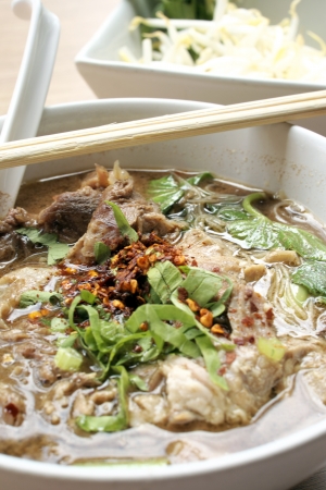 Thai pork Noodleの写真素材
