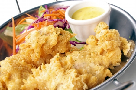 Fried mushroomsの写真素材