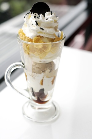 Ice cream sundae.の写真素材