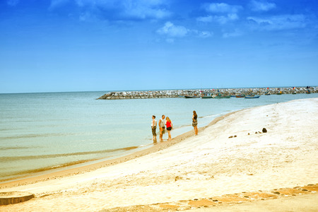 Cha Am beach in thailandのeditorial素材