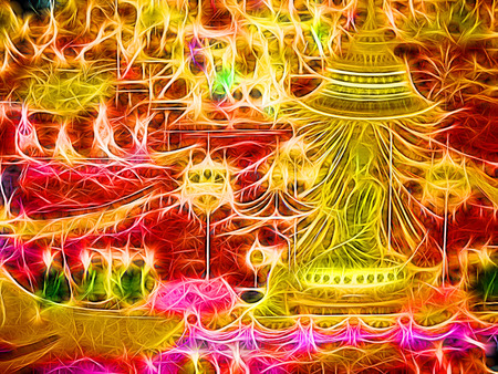 art abstract colorful rainbow pattern backgroundの写真素材