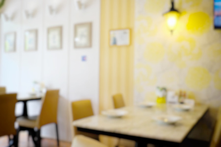 Blurred background of Coffee shop with bokehの写真素材