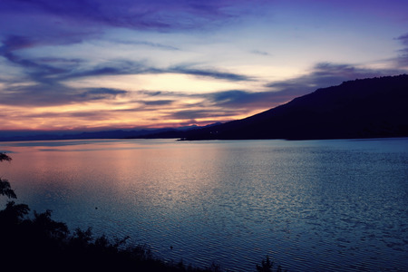  Evening of Freshwater Lake                              の写真素材