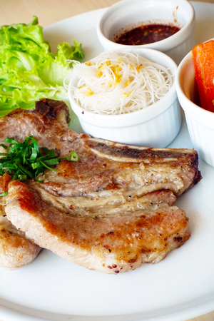 Thai style pork steak                               の写真素材