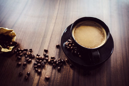 Coffee, with coffee beans