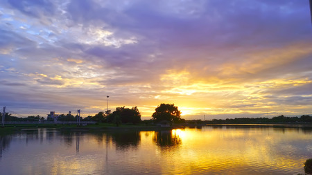beautiful View from the evening sunsetの写真素材