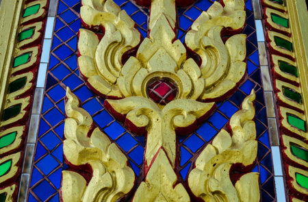 Thai art wall sculpture の写真素材