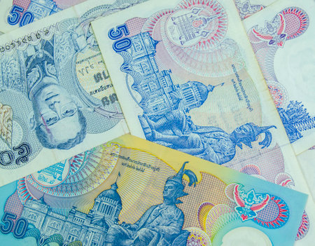 Thailand banknotes fifty baht の写真素材
