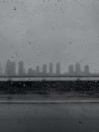 Rainy day in the cityの写真素材