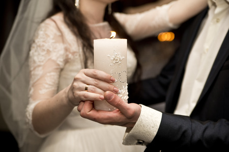 wedding candleの写真素材