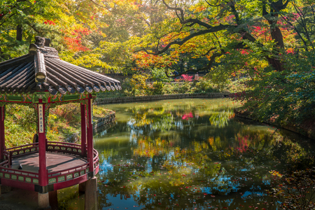 Autumn changdeokgung palaceのeditorial素材