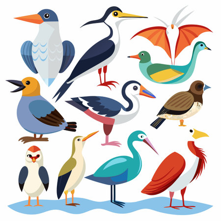 Realistic animals icon set illustrationのイラスト素材