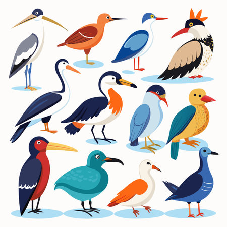 Realistic animals icon set illustrationのイラスト素材