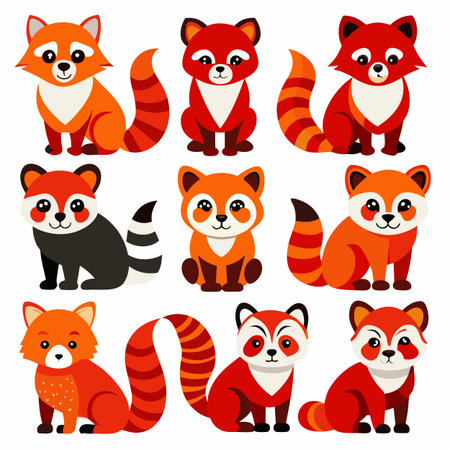 Realistic animals icon set illustrationのイラスト素材