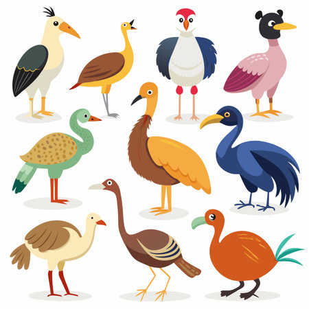 Realistic animals icon set illustrationのイラスト素材