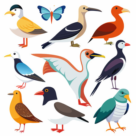 Realistic animals icon set illustrationのイラスト素材