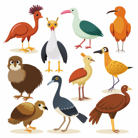 Realistic animals icon set illustrationのイラスト素材