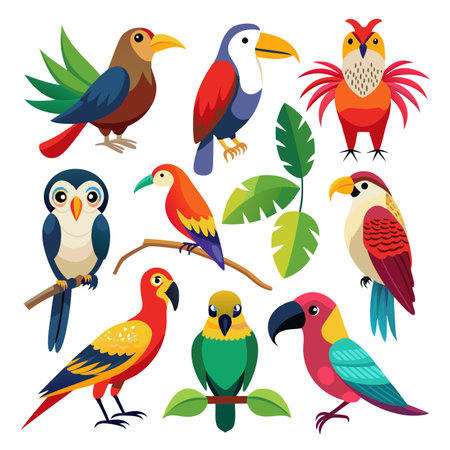 Realistic animals icon set illustrationのイラスト素材
