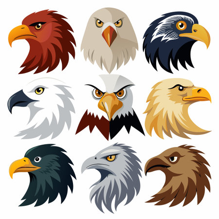 Realistic animals icon set illustrationのイラスト素材