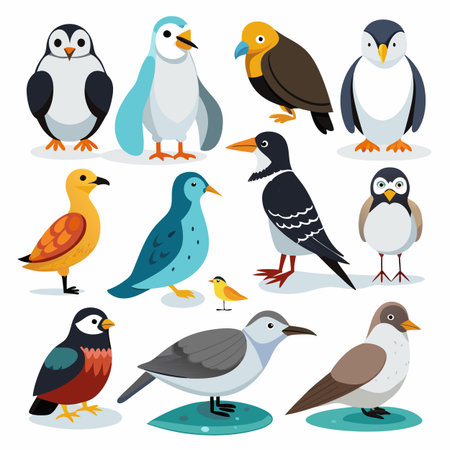 Realistic animals icon set illustrationのイラスト素材