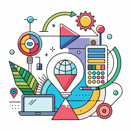 Realistic corporate different type business  conceptのイラスト素材