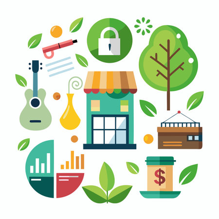 Realistic corporate different type business  conceptのイラスト素材