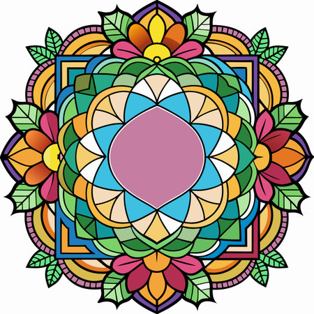 Realistic hand drawn floral frameのイラスト素材