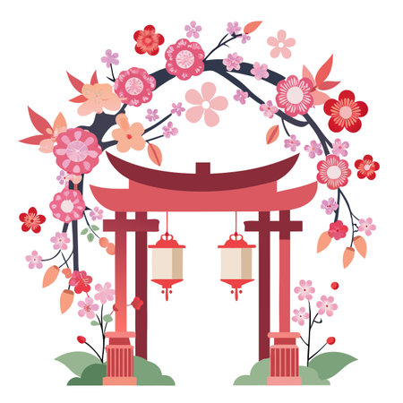 Realistic hand drawn floral frameのイラスト素材