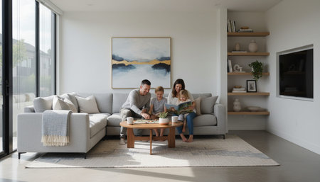 Residential Living Room Interior Scene