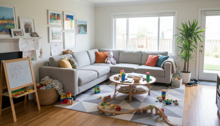 Residential Living Room Interior Scene