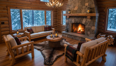 Living Area Interior Design Background