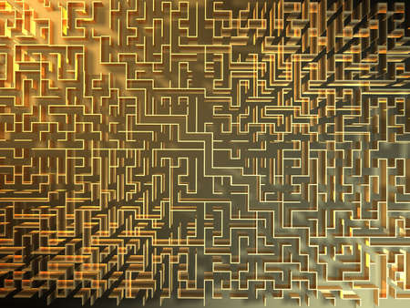 Gold labyrinthの写真素材