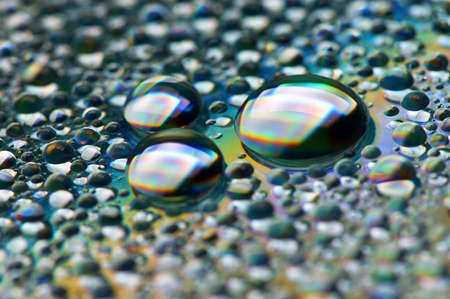 Close-up of water-drops on glass background