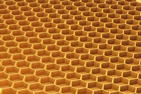 Close-up of empty honeycomb structureの写真素材