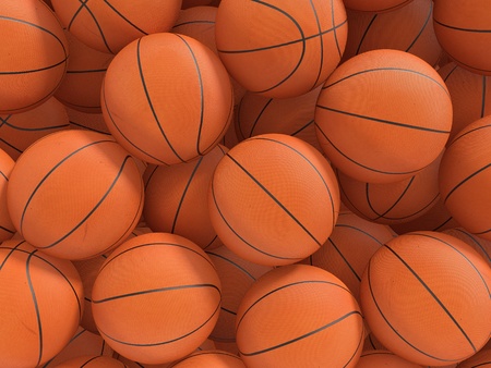 Sport balls background. 3d rendered illustration.の写真素材